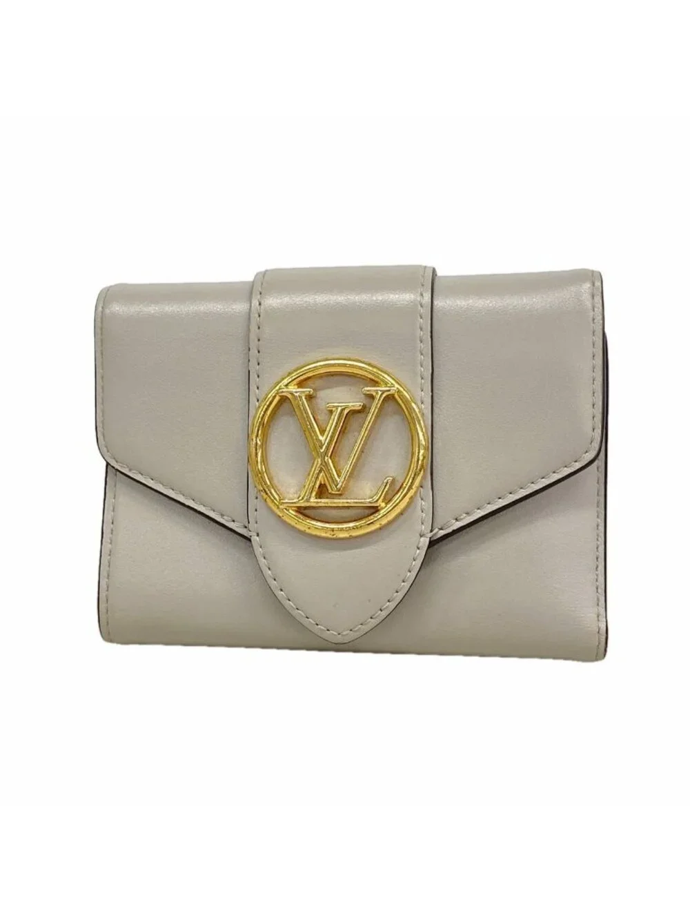 Louis Vuitton Trifold Wallet Portefeuille LV Pont Neuf Compact Gray